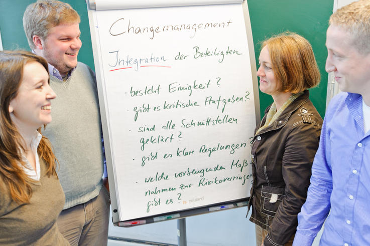 Prof. Dr. Kirsten Plog hat das neue Modul für Studierende „Change Management“ eingeführt.