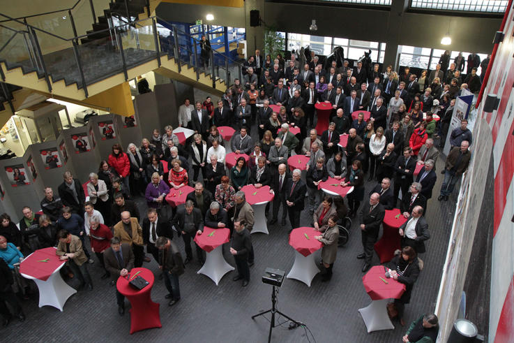 100 Beschäftigte, Freunde und Partner der Jade Hochschule nahmen am Neujahrsempfang teil. Foto: Piet Meyer