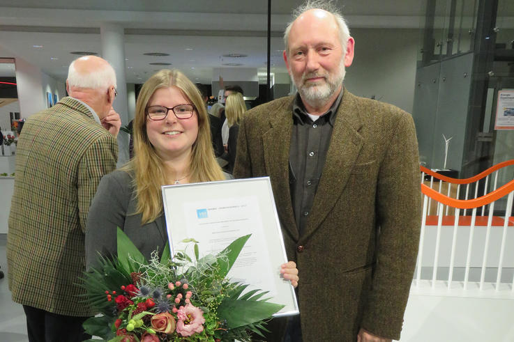 Preisträgerin Daniela Eilers und Prof. Dr. Jan Middelberg.