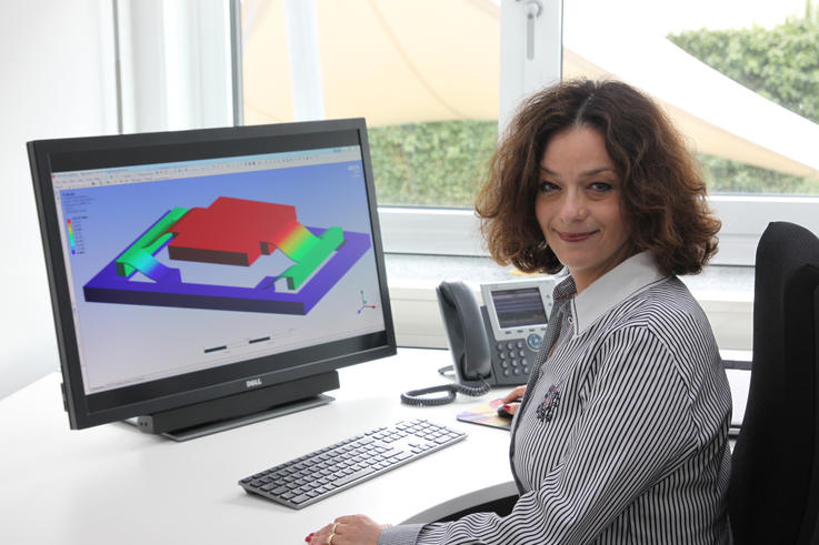 Forschungsschwerpunkt von Prof. Dr. Tamara Bechtold ist die Modellierung und Simulation von Mikrosystemen. <span>Foto: Marie Czubinzki/Jade HS</span>