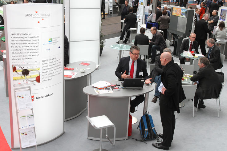 Der Messestand der Jade Hochschule auf der diesjährigen Hannover Messe.<span>Foto: Piet Meyer</span>