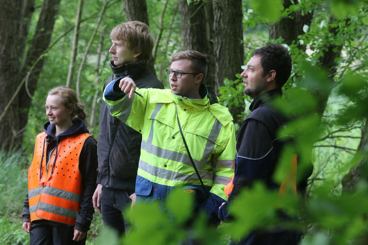Jede der sechs Arbeitsgruppen bearbeitete im Rahmen der Lehrveranstaltung Hauptvermessungsübung ein Teilgebiet.<span>Foto: Piet Meyer, Jade HS</span>