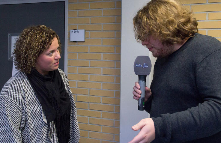 Pia Schreiber im Interview mit Radio Jade.<span>Foto: Alexandra Kirchhoff</span>