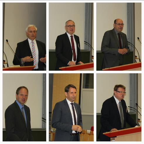 v.l. Helmut Jäger (Vizepräsident des Bundesverbandes Solarwirtschaft), Prof. Dr.-Ing. Manfred Weisensee (Präsident Jade Hochschule), Eckard Stein (Vizepräsident der Handwerkskammer Oldenburg), Oliver Leinert (Stadtrat der Stadt Wilhelmshaven), Olaf Lies (Niedersächsischer Minister für Wirtschaft, Arbeit und Verkehr), Rainer Heinzel (Geschäftsführer ProFair Consult + Project GmbH)