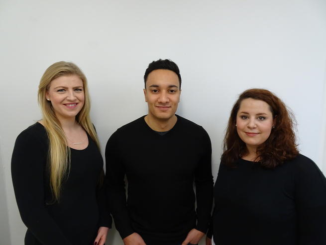(v.l.) Rebekka Pude, Joel Owona und Anne Locker haben Filoni gegründet.