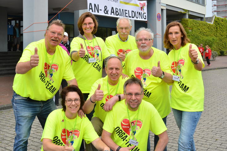 Sie stellten den Lauf auf die Beine: Das Organisations-Team des Hospiz-Spendenlaufs.